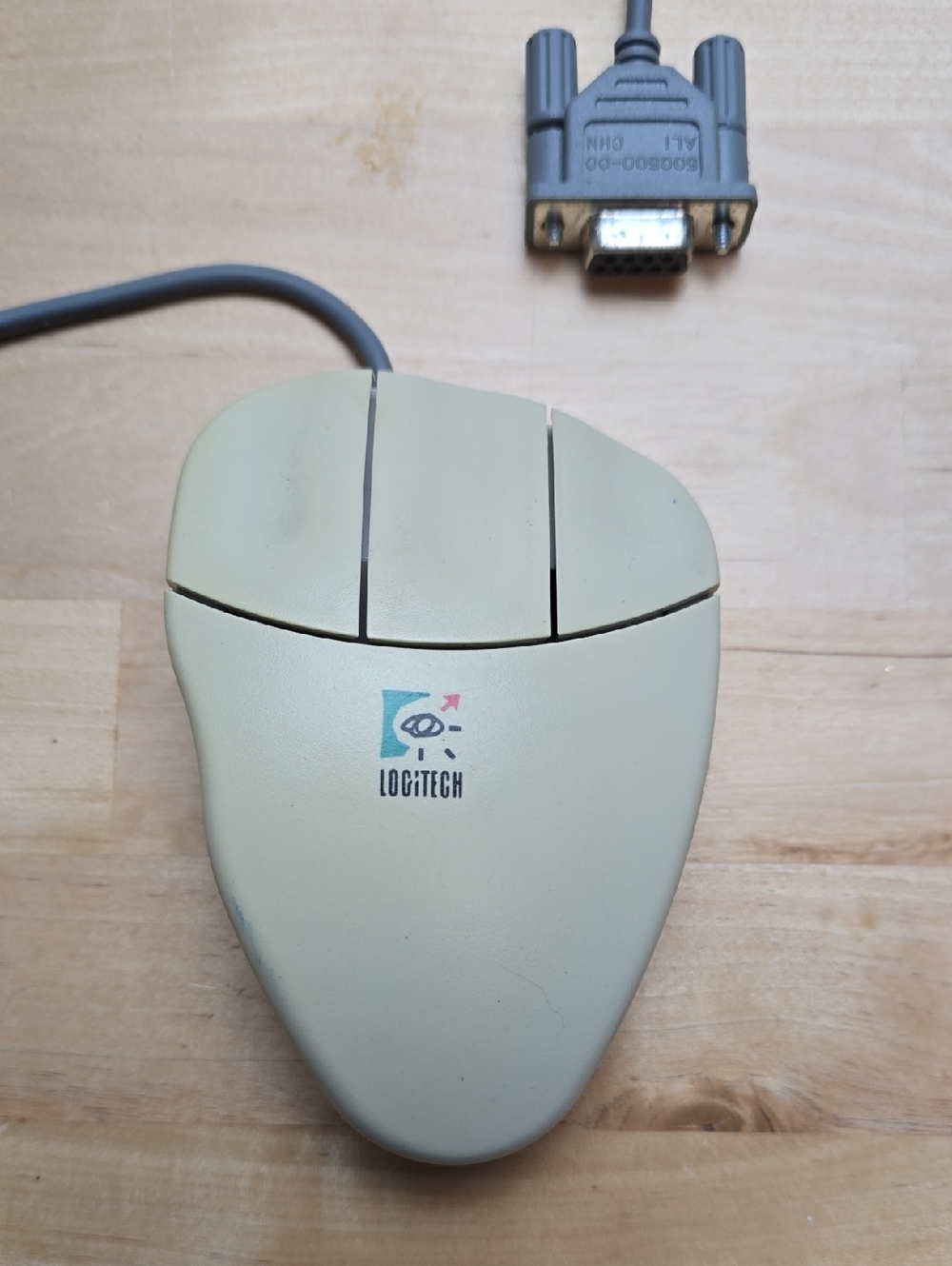 Vintage 90s Logitech Logitech MouseMan Three-Button Serial Mouse M-ML38